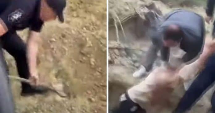 VÍDEO: Homem enterrado vivo é encontrado com vida QUATRO dias depois enquanto a polícia investigava outro crime