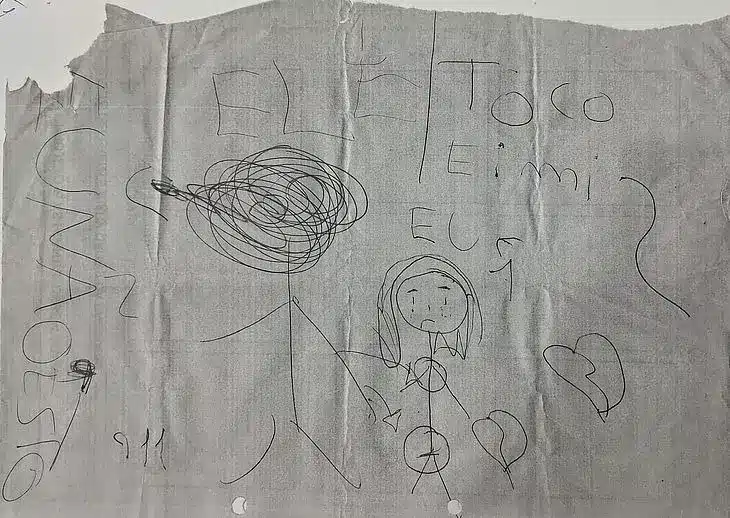 sabiaspalavras.com - Tio é preso após desenho revelador de sobrinha ser encontrado