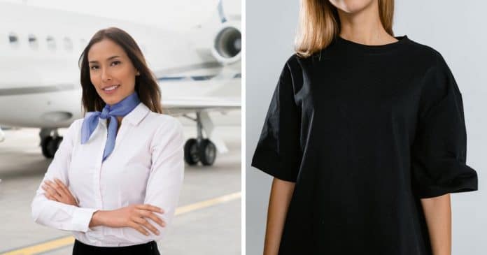 Comissária de bordo revela motivo assustador pelo qual passageiros nunca devem usar camisetas em voos