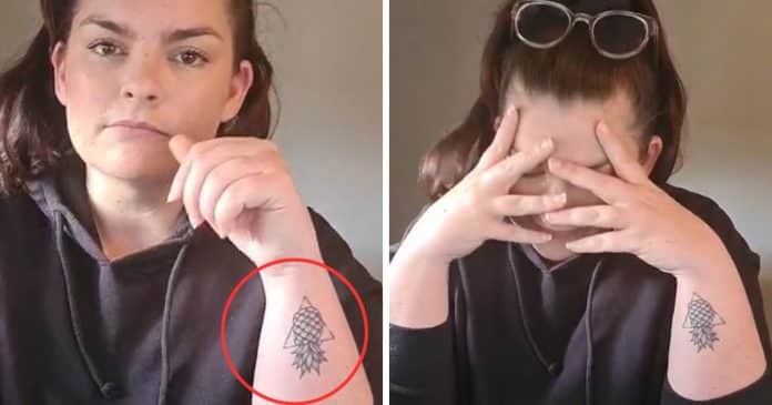 Mulher afirma que tatuagem de abacaxi de cabeça para baixo foi um grande erro após descobrir seu ‘verdadeiro significado’