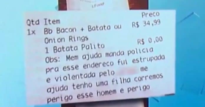 Desesperada, mulher pede ajuda em pedido de delivery e homem é preso no Paraná