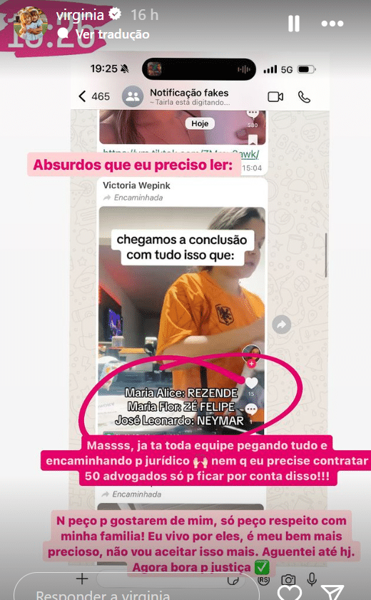 sabiaspalavras.com - Virgínia Fonseca se pronuncia após rumores sobre verdadeira paternidade de sua primeira filha, Maria Alice