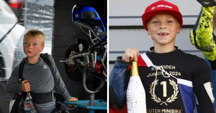 Piloto de apenas 7 anos morre após sofrer grave acidente de moto na Holanda