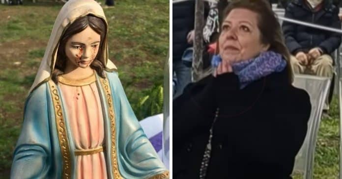 A arrepiante ‘verdade’ sobre imagem de Virgem Maria que ‘chora lágrimas de sangue’ finalmente é revelada